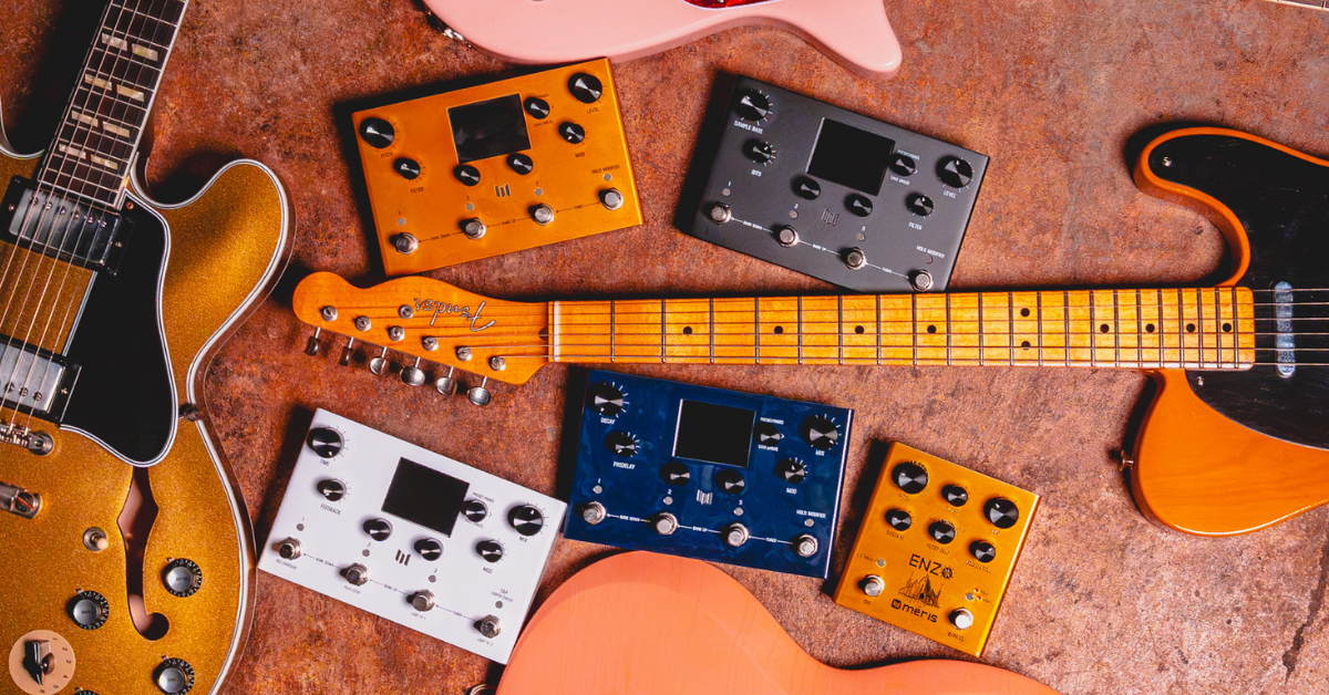 Meris Guitar Effect Pedals, Enzo X Synthesizer, MercuryX Reverb, LVX Delay, Ottobit X Glitch