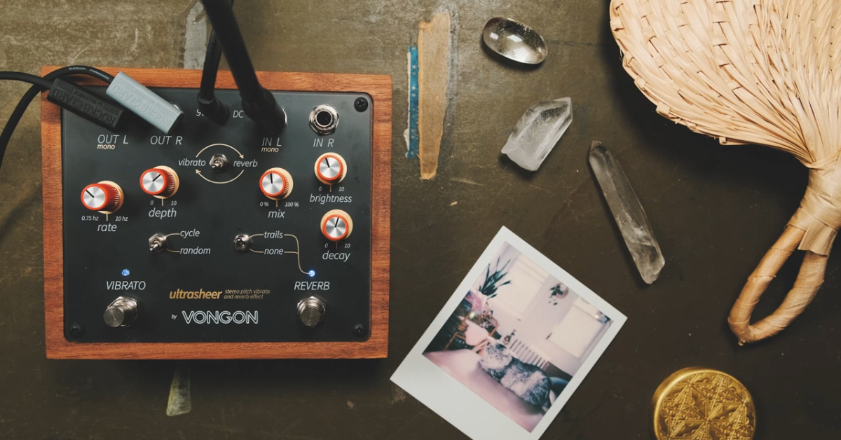Vongon Ultrasheer Reverb Vibrato Guitar Pedal