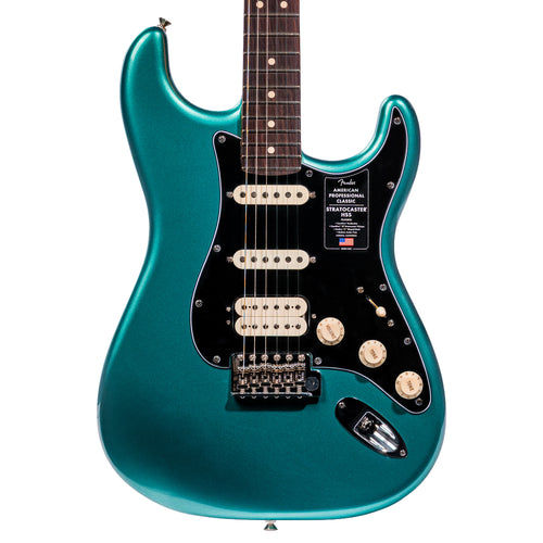 Fender American Professional Classic Stratocaster HSS Electric Guitar, Faded Sherwood Green Metallic