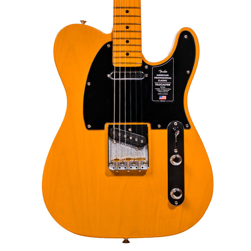 Fender American Professional Classic Telecaster Electric Guitar, Butterscotch Blonde