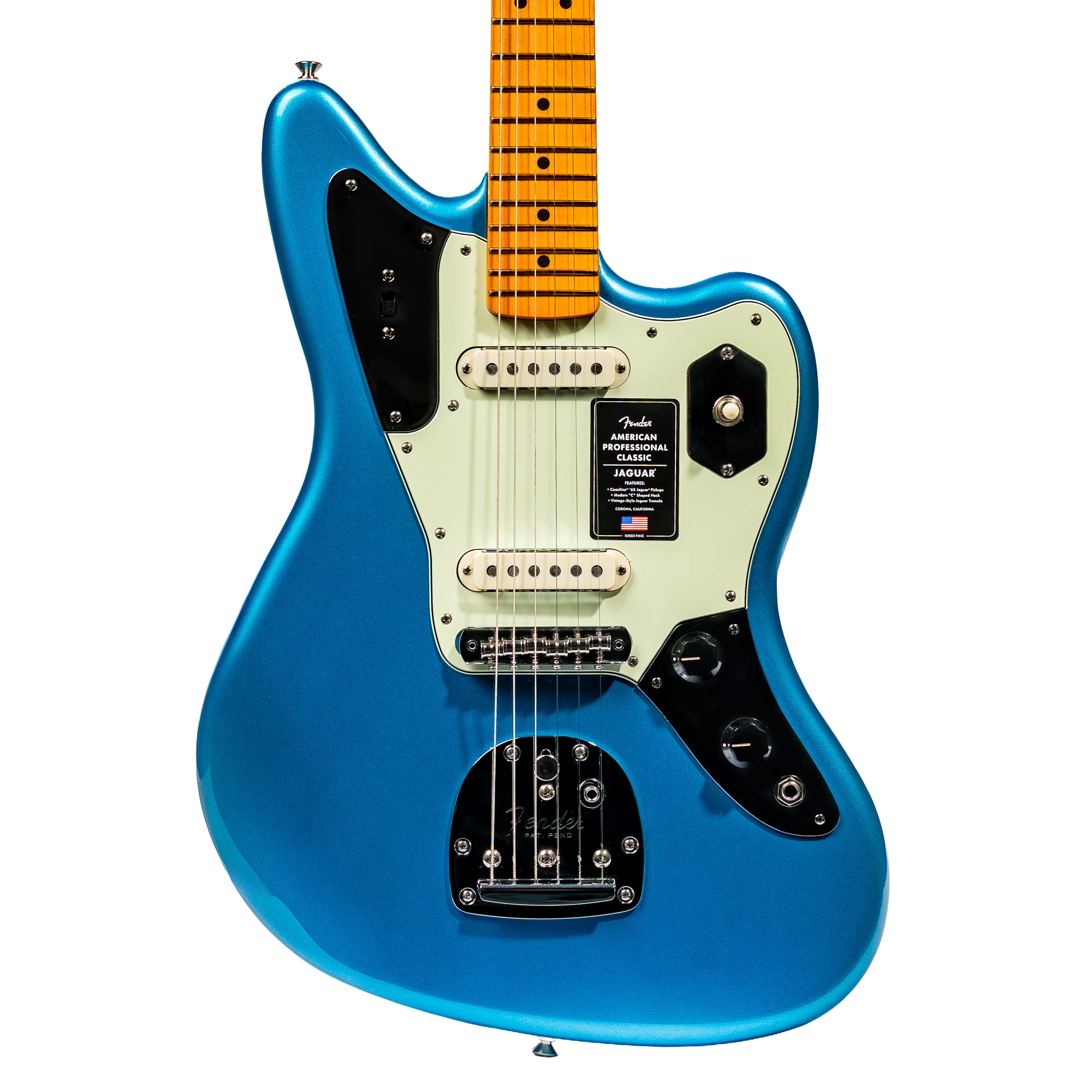 Fender American Professional Classic Jaguar Guitar, Lake Placid Blue
