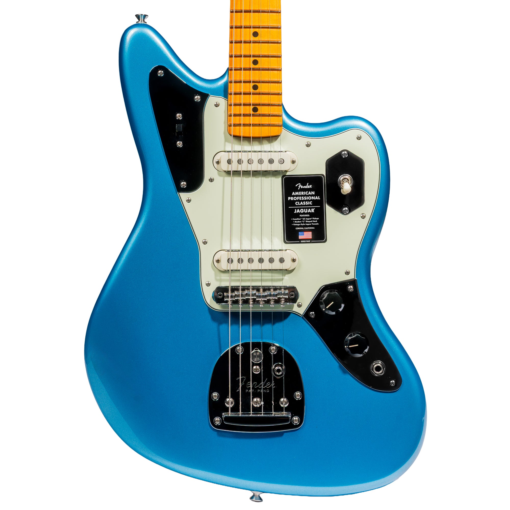 Fender American Professional Classic Jaguar Guitar, Lake Placid Blue