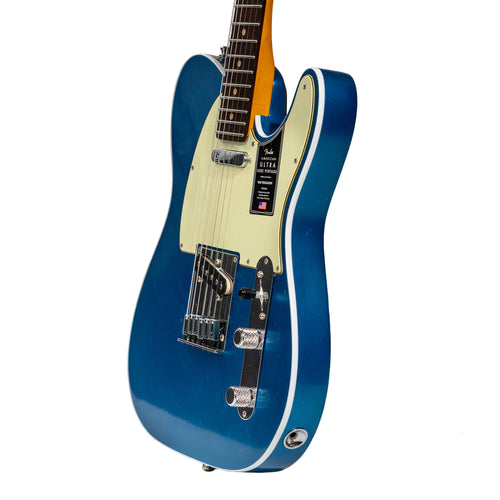 Fender American Ultra Luxe Vintage '60s Telecaster Custom Electric Guitar, Lake Placid Blue