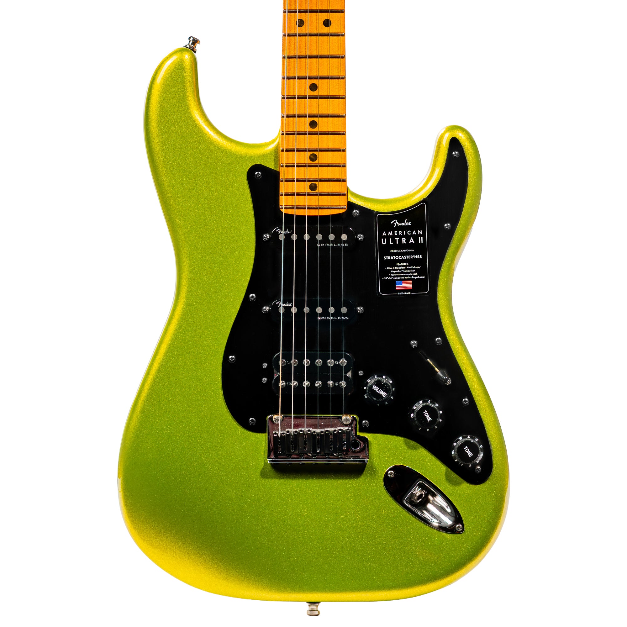Fender American Ultra II Stratocaster HSS Electric Guitar, Maple Finge