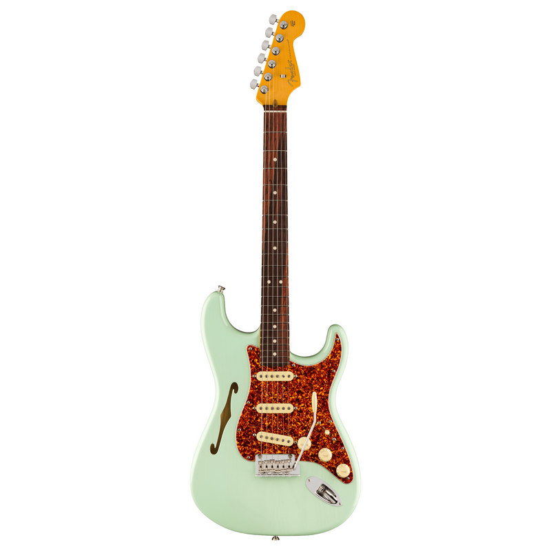 Fender Limited Edition American Professional II Stratocaster Thinline, Transparent Surf Green