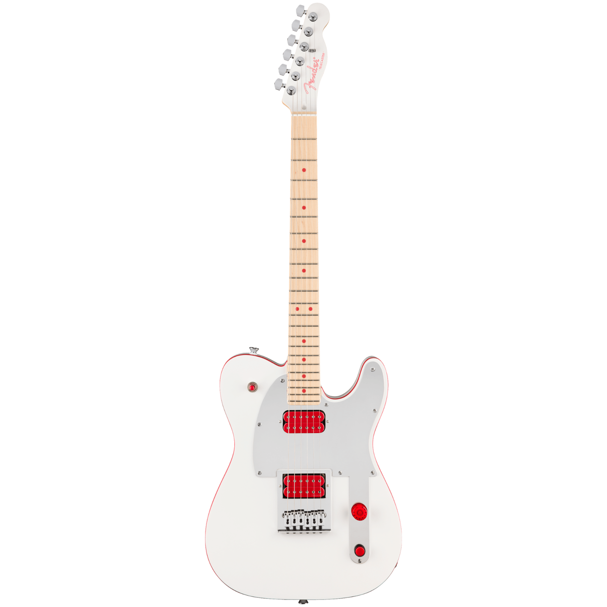Fender John 5 Ghost Telecaster Electric Guitar, White