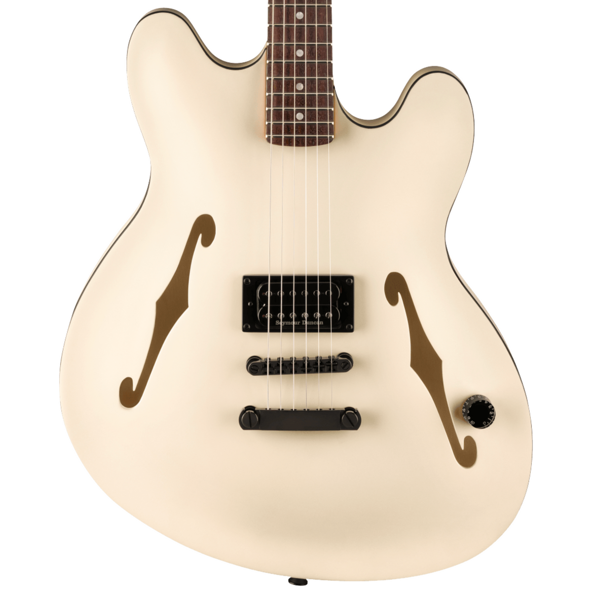 Fender Tom Delonge Starcaster Electric Guitar, Rosewood Fingerboard, Satin Olympic White