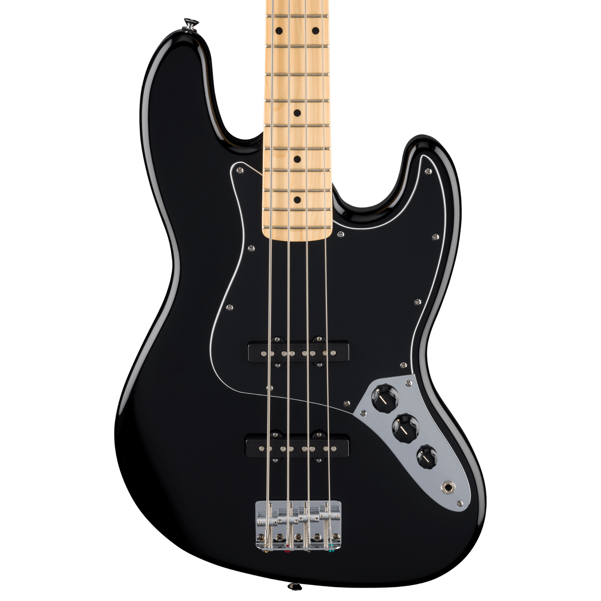 Fender Standard Jazz Bass Guitar, Maple Fingerboard, Black