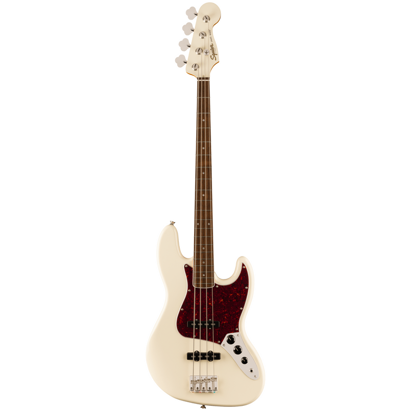 Squier Limited Edition Classic Vibe '60s Custom Jazz Bass, Olympic White w/Matching Headstock