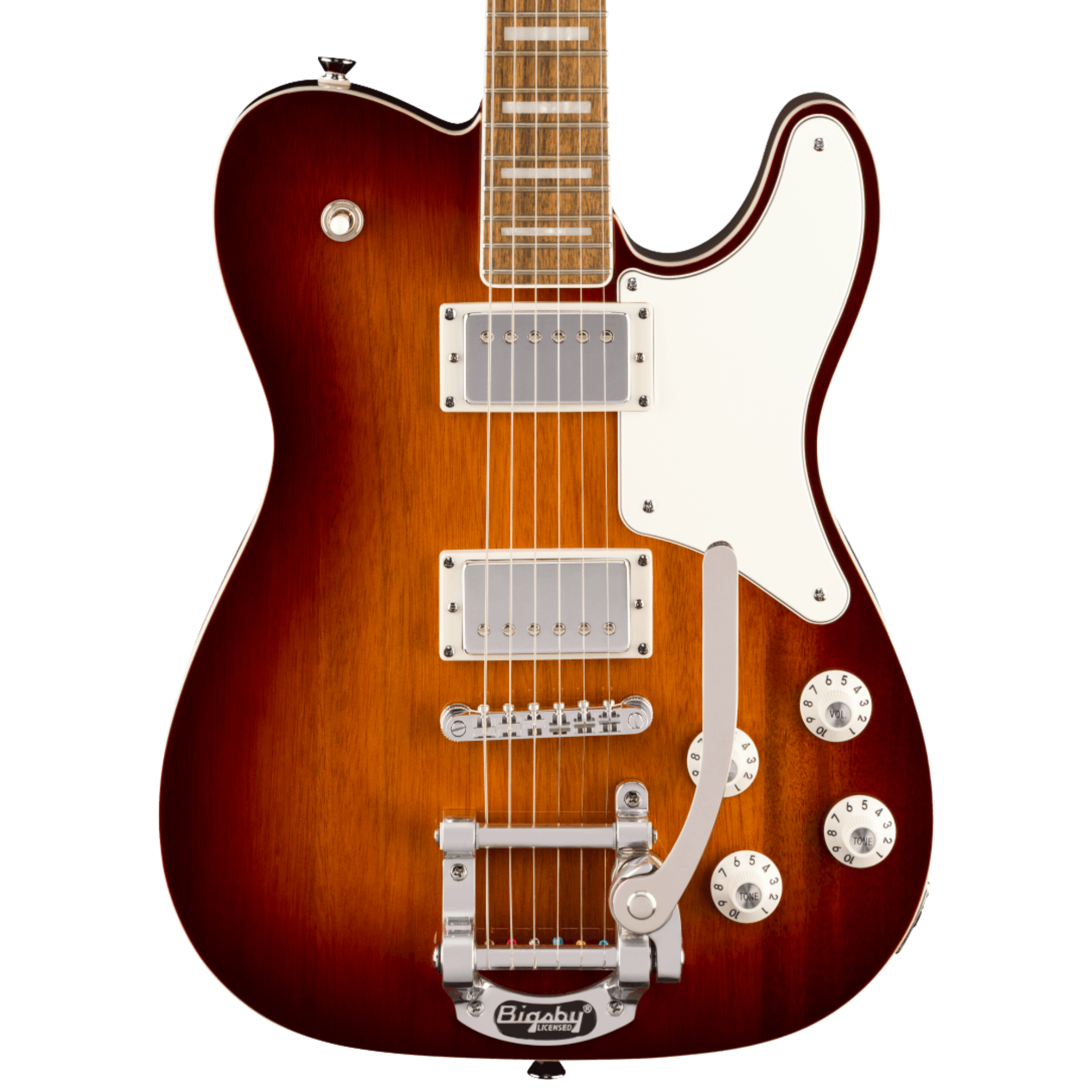 Squier Paranormal Troublemaker Telecaster Deluxe Guitar Honey Sunburst