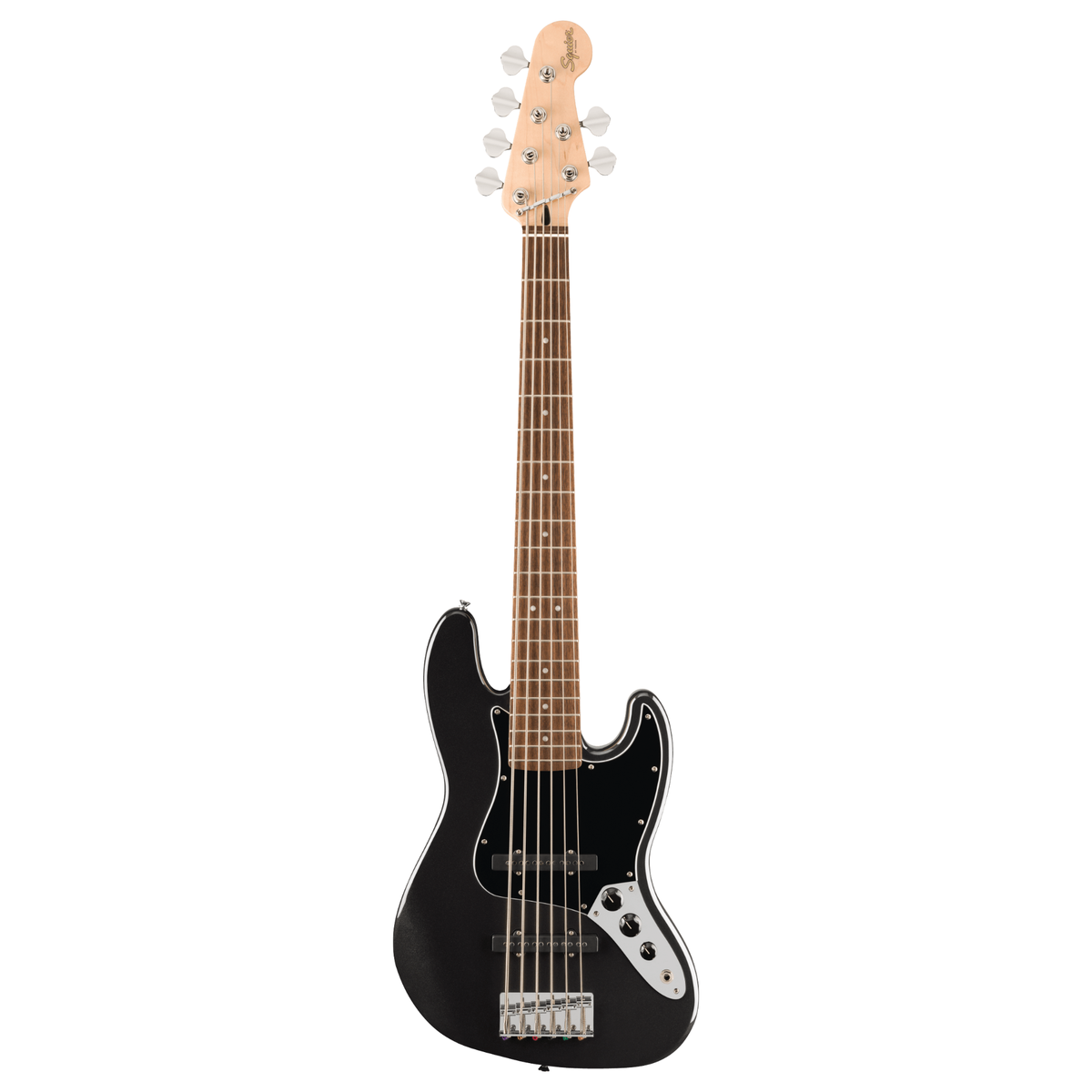 Squier Affinity Series Jazz Bass VI, Laurel, Black Metallic