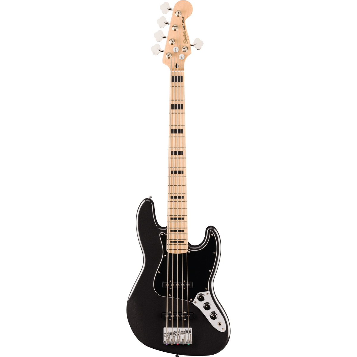 Squier Affinity Series Active Jazz Bass V, Maple, Black Metallic
