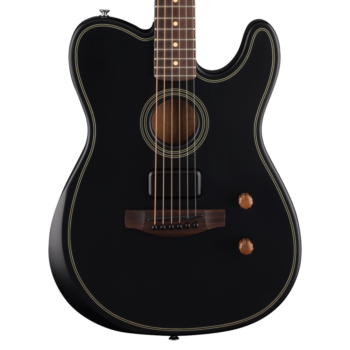 Fender Acoustasonic Standard Telecaster Acoustic-Electric Guitar, Black