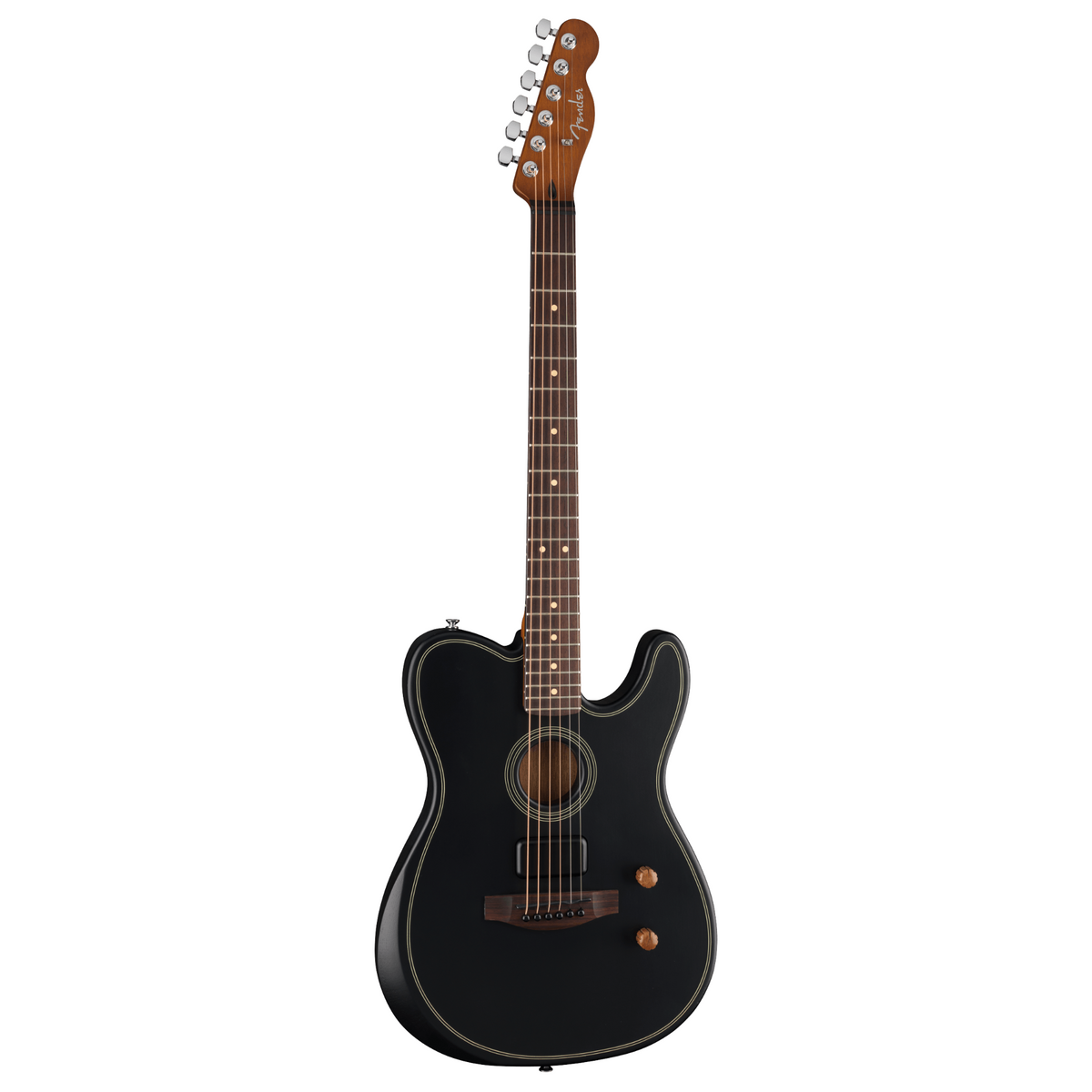 Fender Acoustasonic Standard Telecaster Acoustic-Electric Guitar, Black