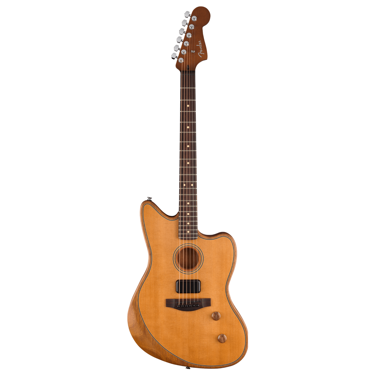 Fender Acoustasonic Standard Jazzmaster Acoustic-Electric Guitar, Aged Natural