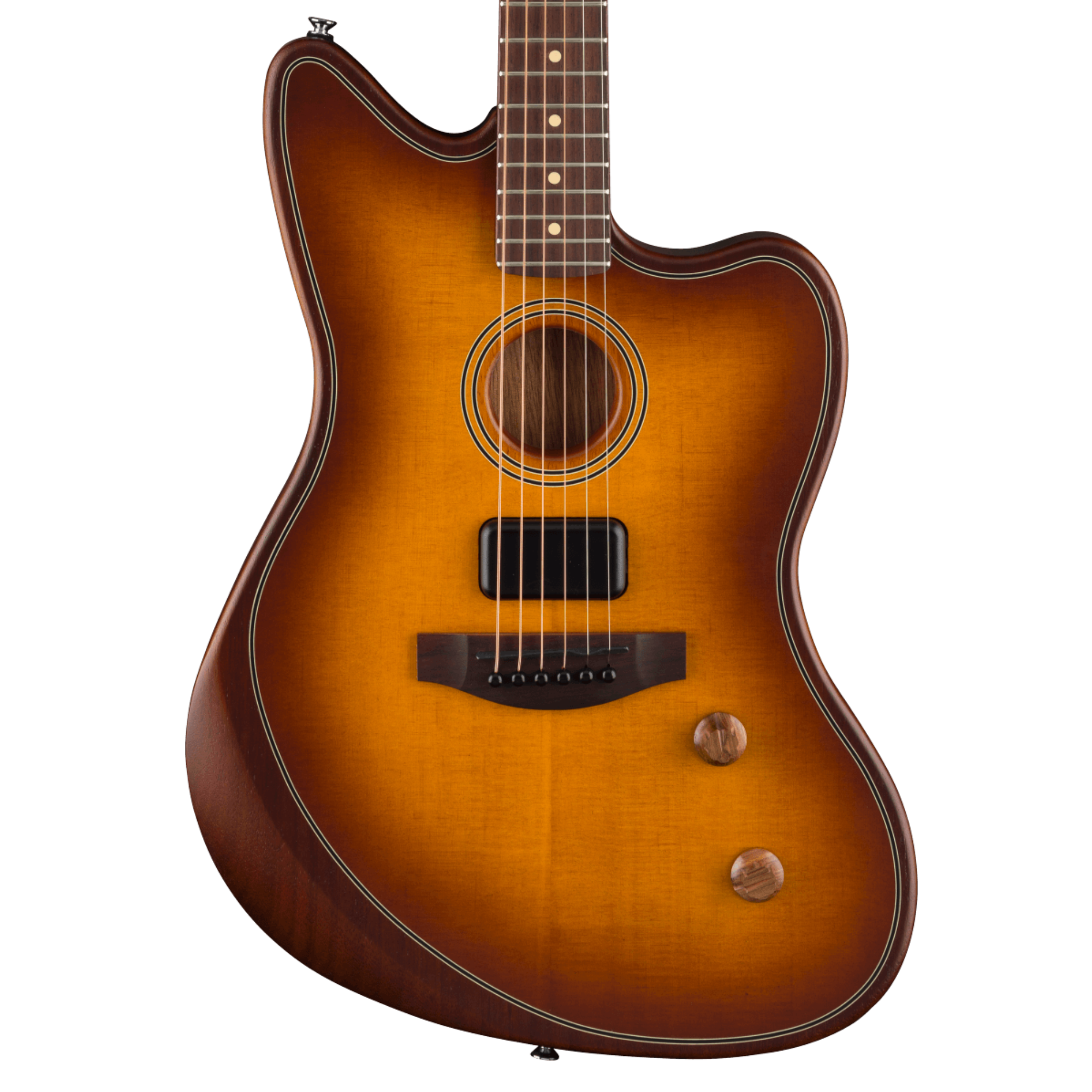 Fender Acoustasonic Standard Jazzmaster Acoustic-Electric Guitar, Hone