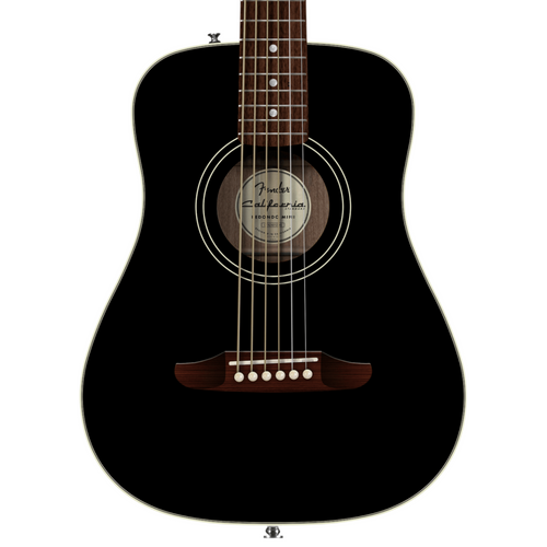 Fender California Standard Redondo Mini Acoustic Guitar, Black