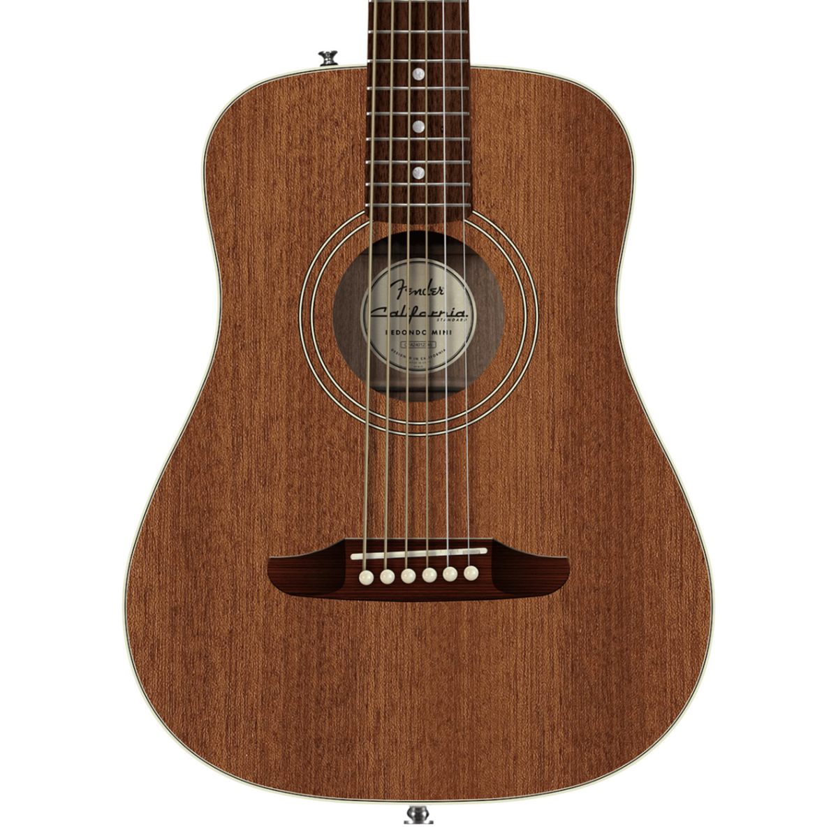 Fender California Standard Redondo Mini Acoustic Guitar, Sapele, Natural