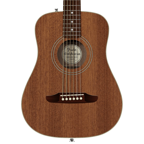 Fender California Standard Redondo Mini Acoustic Guitar, Sapele, Natural