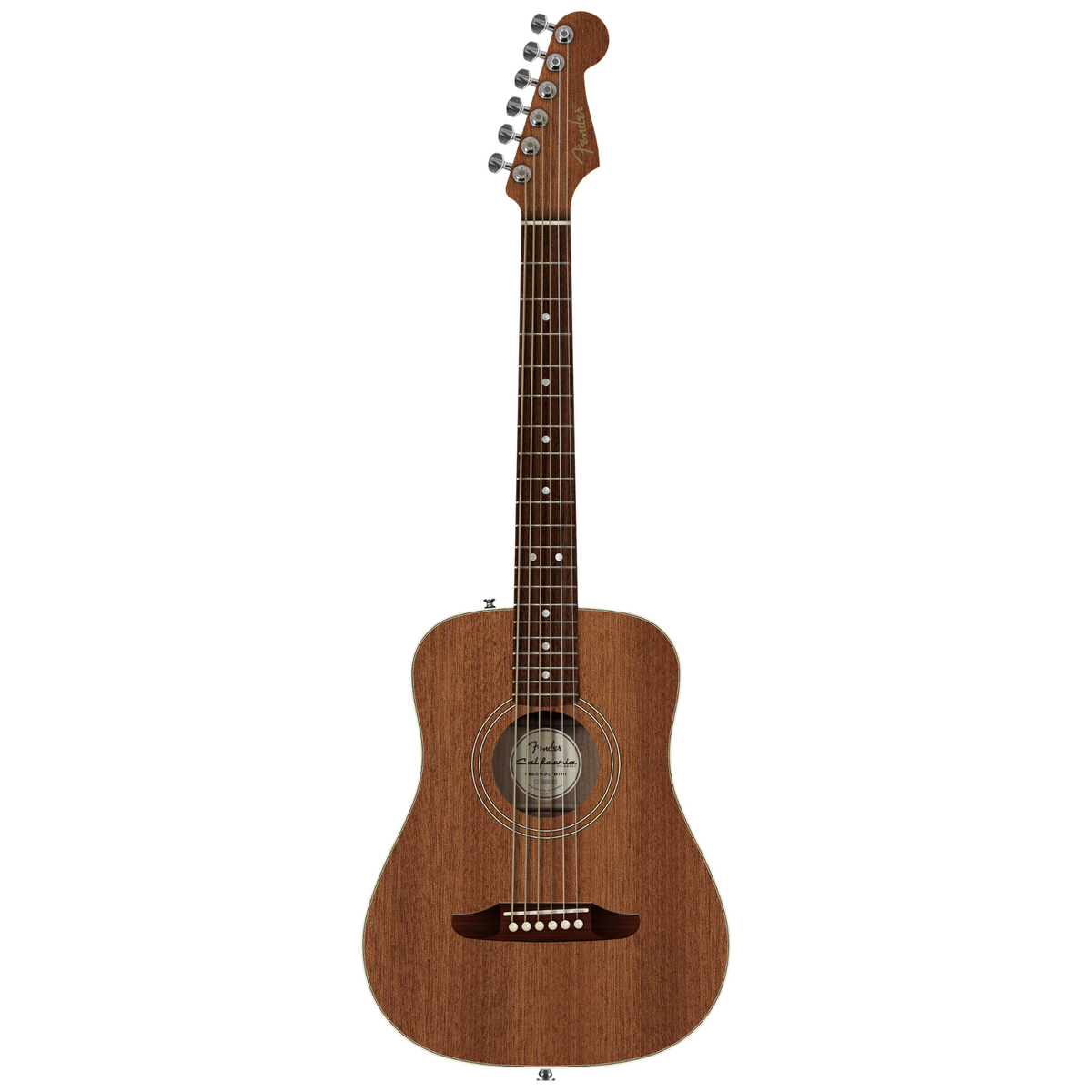 Fender California Standard Redondo Mini Acoustic Guitar, Sapele, Natural