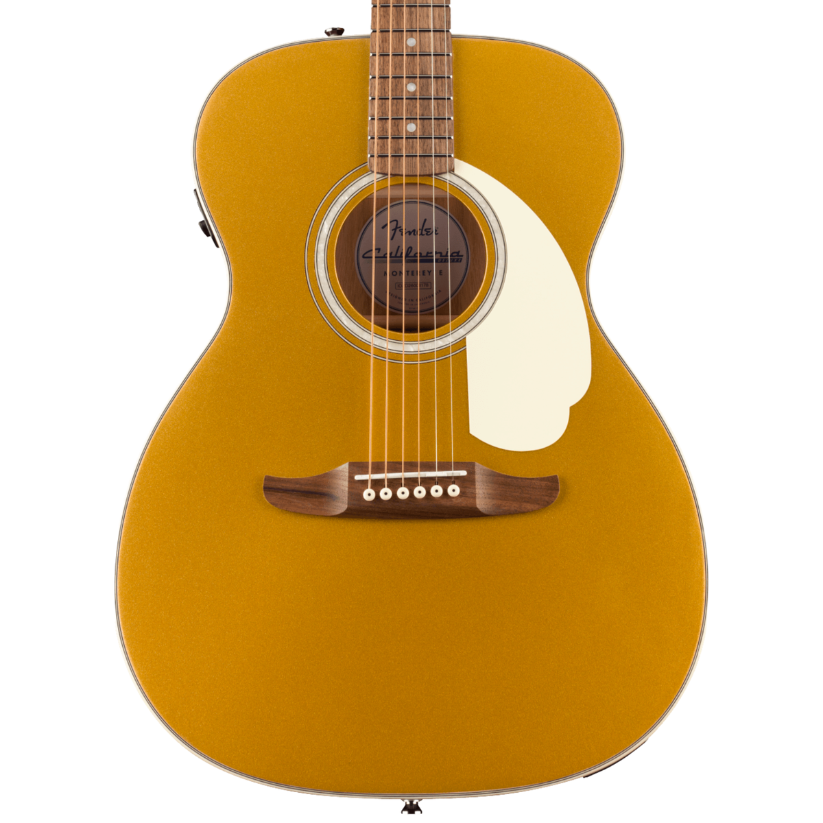Fender California Deluxe Monterey E Acoustic-Electric Guitar, Aztec Gold