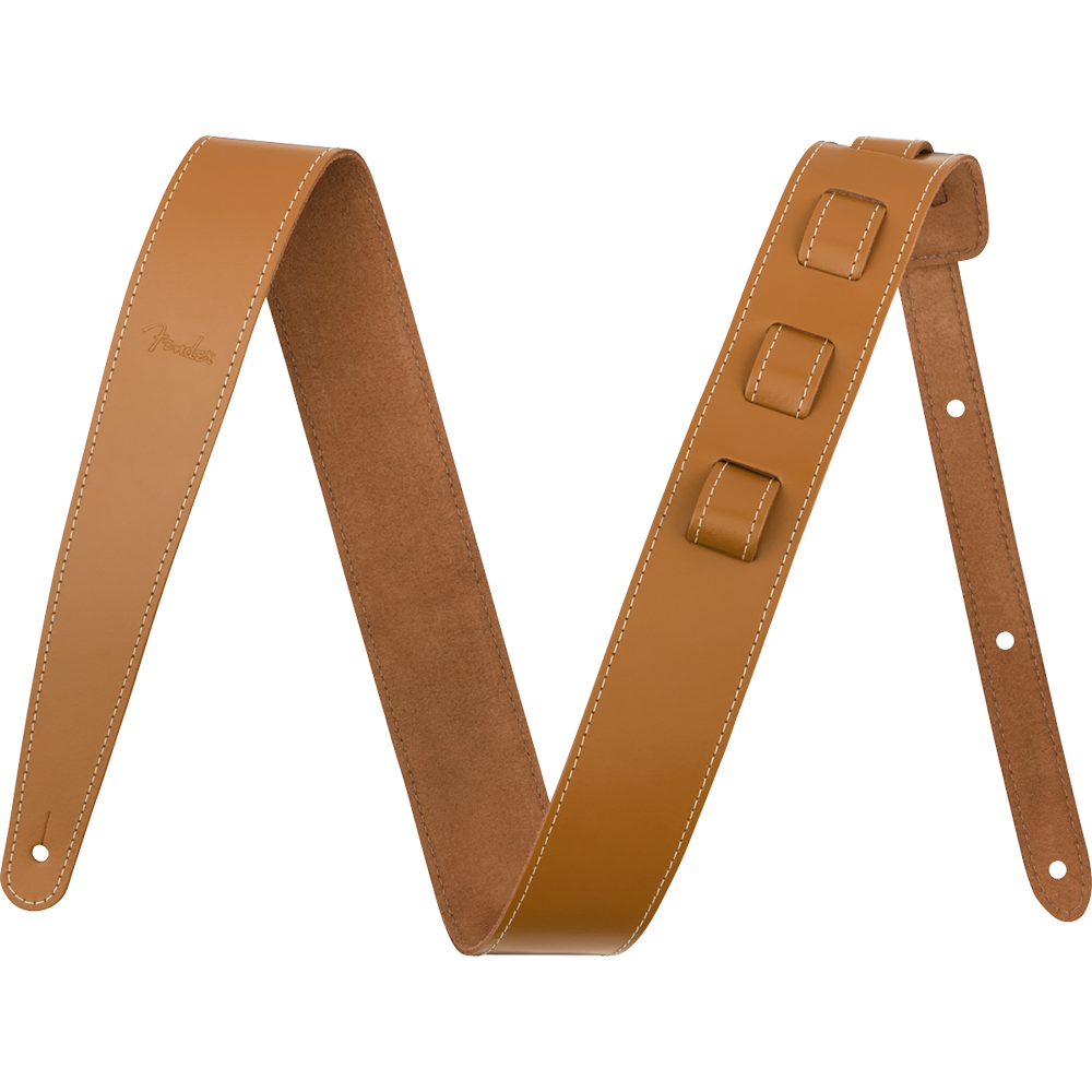 Fender 2" Essentials Leather Guitar Strap, Tan