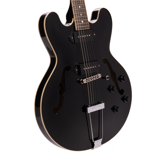 Heritage Standard H-530 Hollow Body Electric Guitar, Ebony Finish, Limited