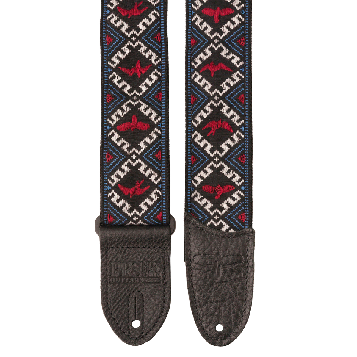PRS 2" Jacquard Hootenanny Style Guitar Strap, Red/White/Blue Birds