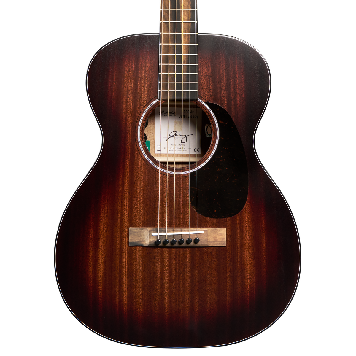 Martin 000 Jr E Jeff Tweedy Acoustic-Electric Guitar, Satin Tweedy Burst
