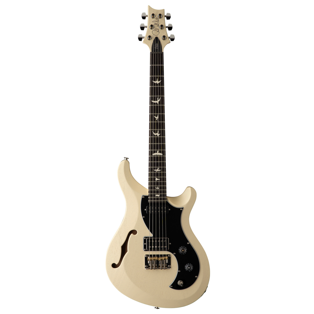 PRS S2 Vela Semi-Hollow Satin Electric Guitar, Antique White