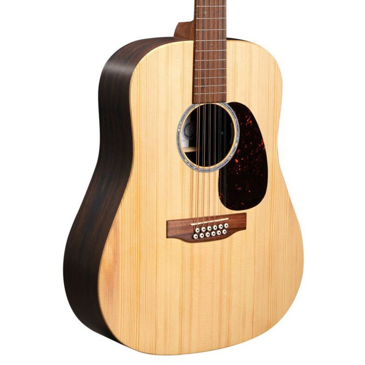 Martin D-X2E 12-String Acoustic-Electric Guitar, Brazilian w/Softshell Case