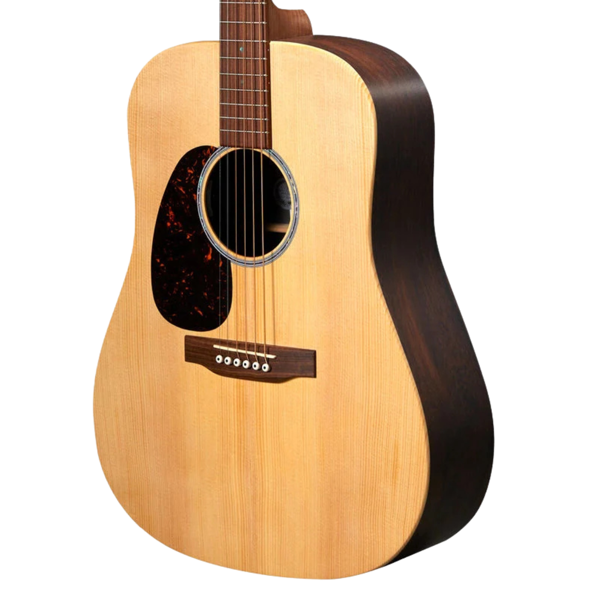 Martin D-X2E Brazilian Rosewood Left-Handed Acoustic Guitar, Natural