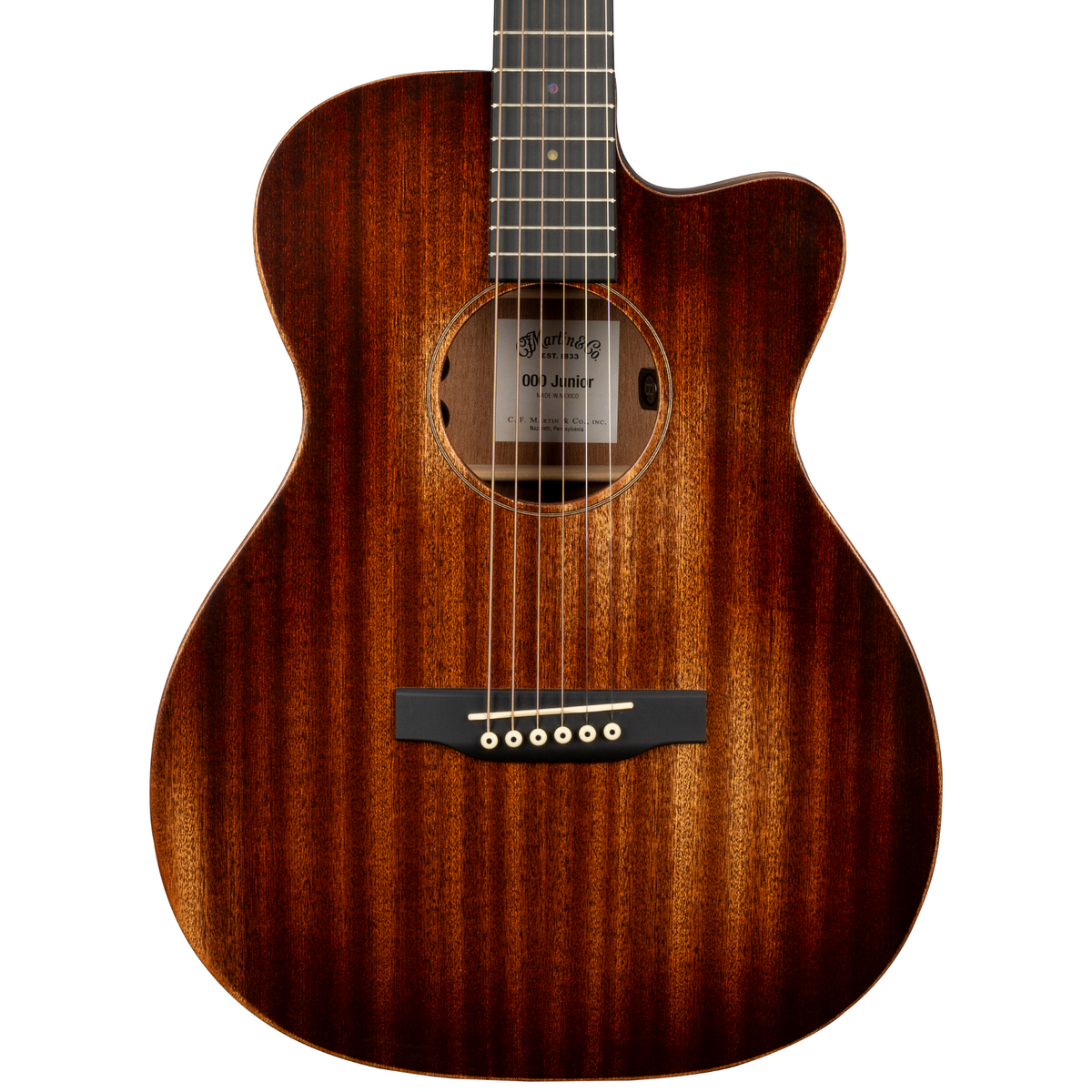 Martin 000 Junior E StreetMaster Cutaway Acoustic-Electric Guitar, Spruce/Sapele