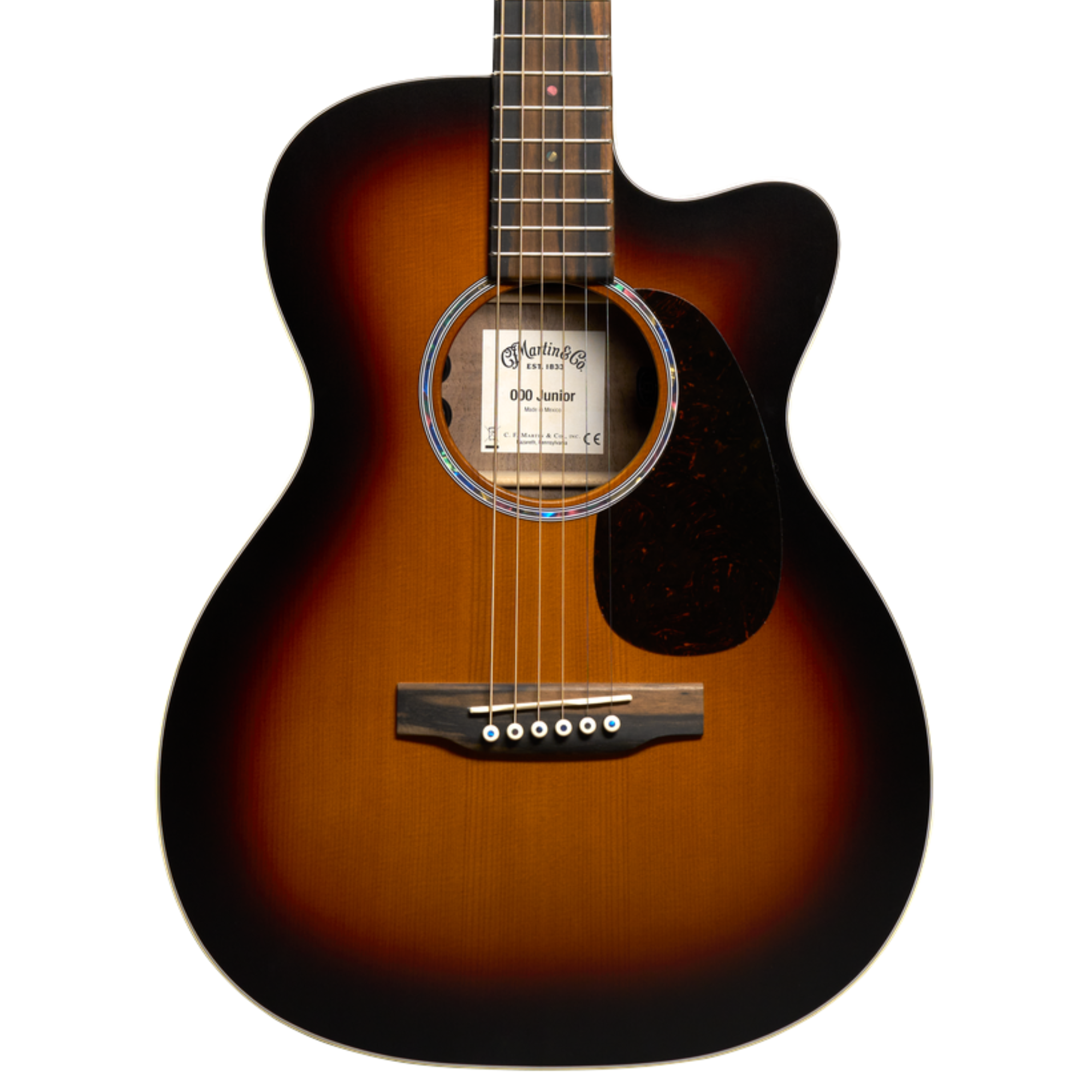 Martin 000C Junior E Walnut Acoustic-Electric Guitar, Satin Burst
