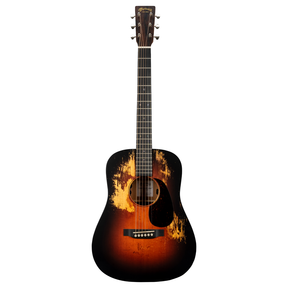 Martin D Junior E StreetLegend Burst Acoustic-Electric Guitar, Spruce/Sapele