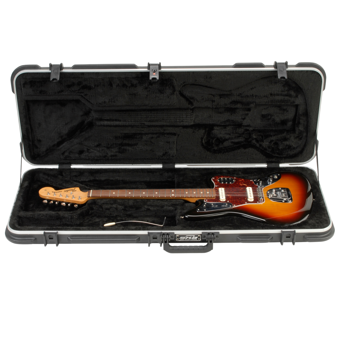 SKB Hardshell Case for Jaguar and Jazzmaster Guitars, TSA Latch Over-Molded Handle