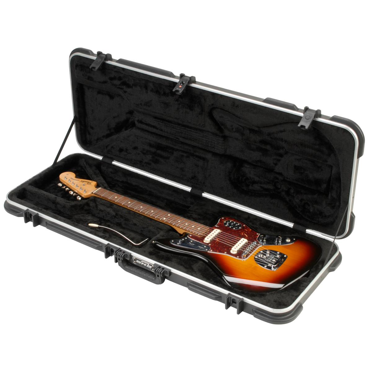 SKB Hardshell Case for Jaguar and Jazzmaster Guitars, TSA Latch Over-Molded Handle