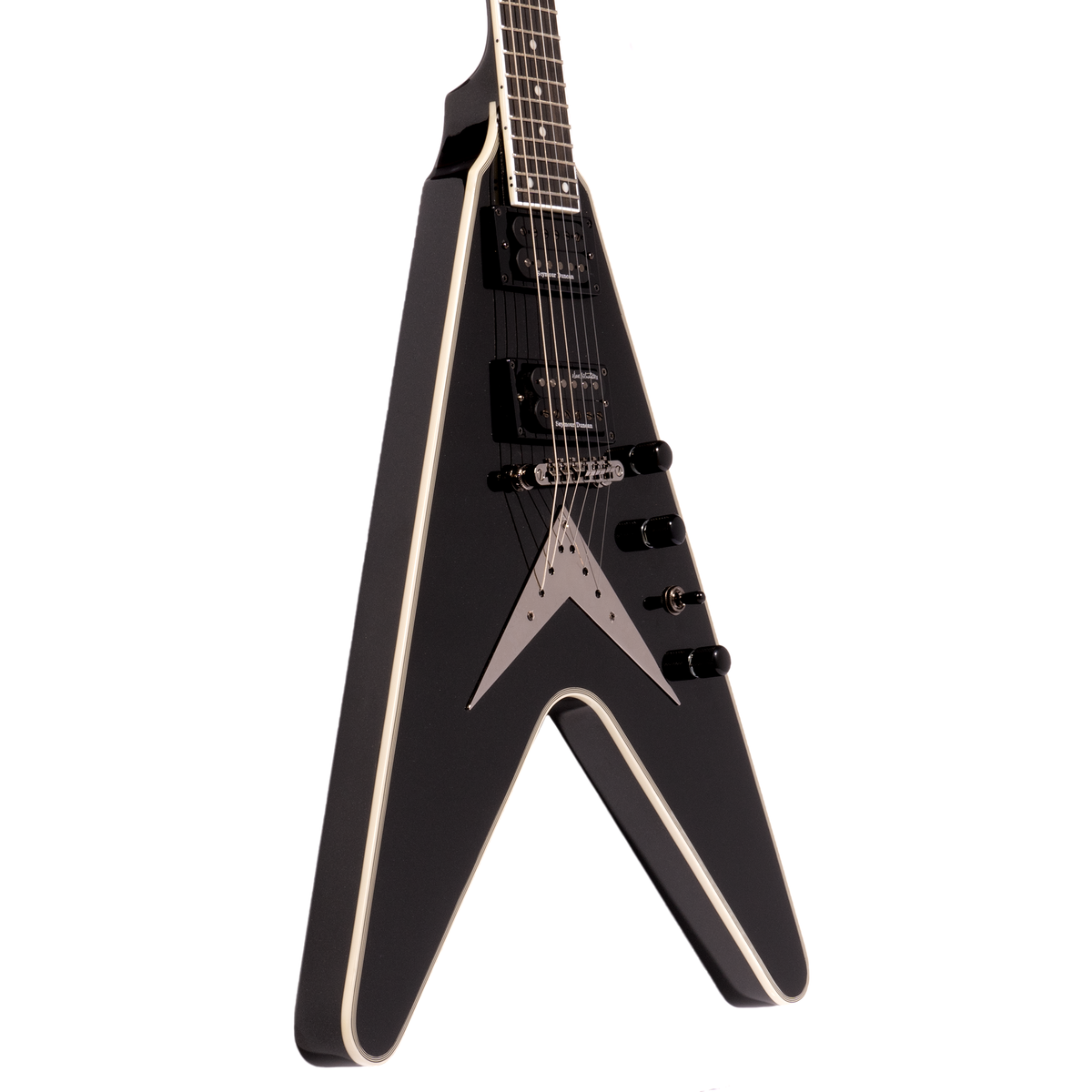 Epiphone Dave Mustaine Flying V Custom Electric Guitar w/ Hard Case, Black Metallic