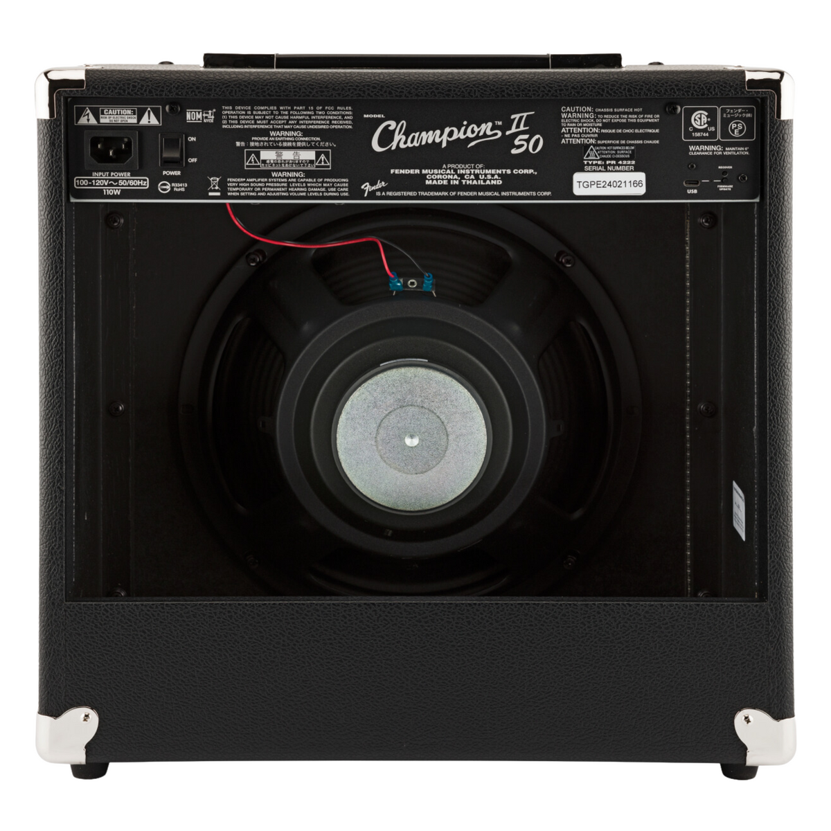 Fender Champion II 50 1 x 12" Guitar Combo Amplifier, 120V