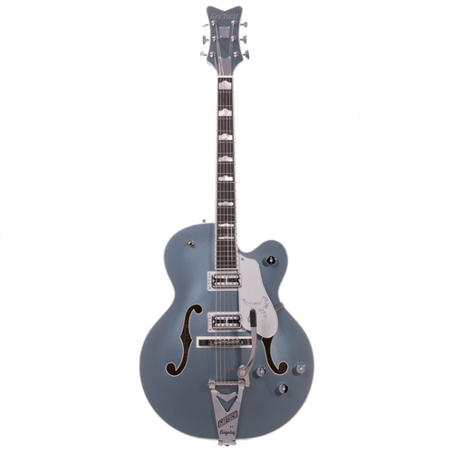 Gretsch G6136T Limited Edition 140th Double Platinum Falcon Electric Guitar, Ebony, Two-Tone Platinum/Pure Platinum