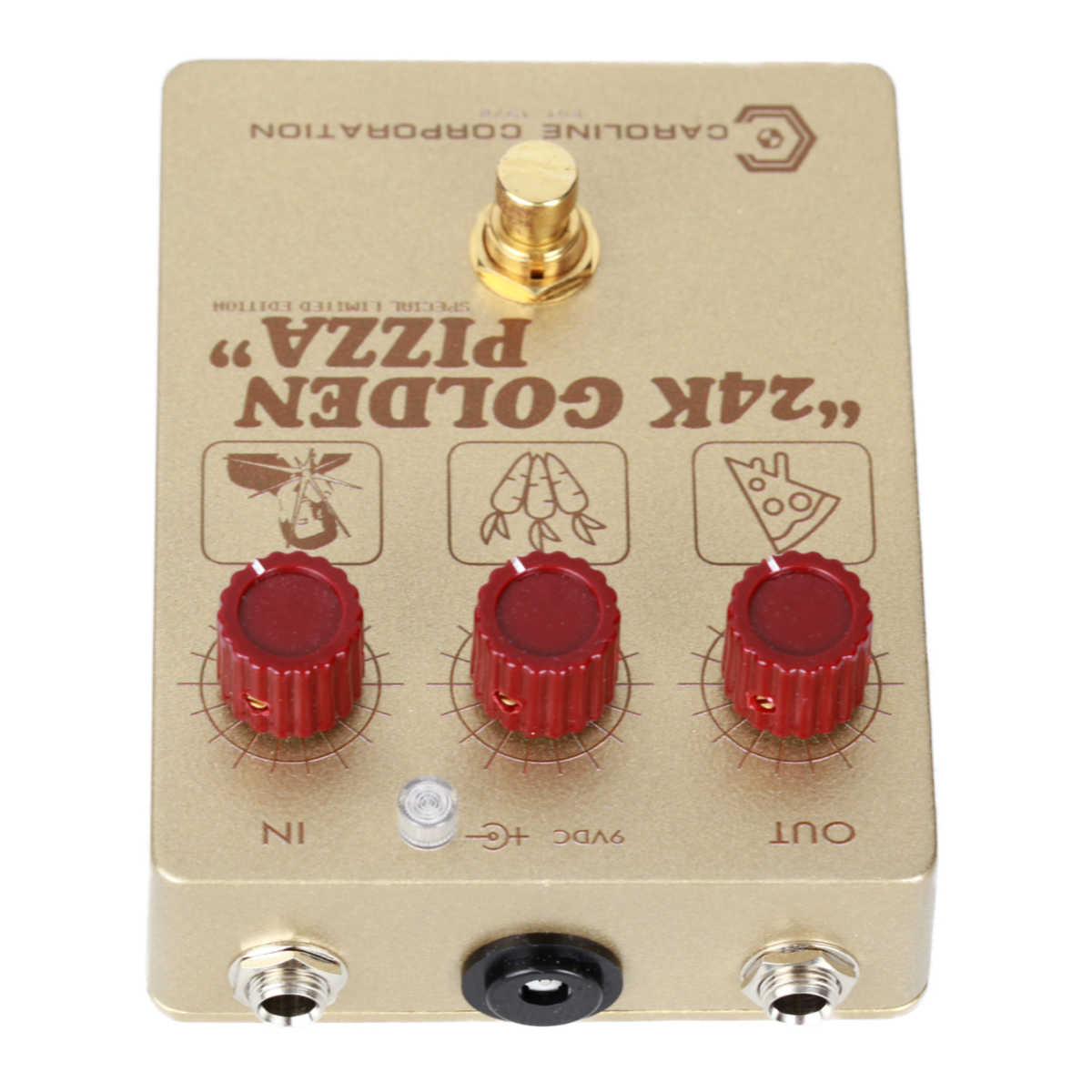 Caroline Guitar Company Limited Edition 24K Golden Pizza Fuzz Effect Pedal