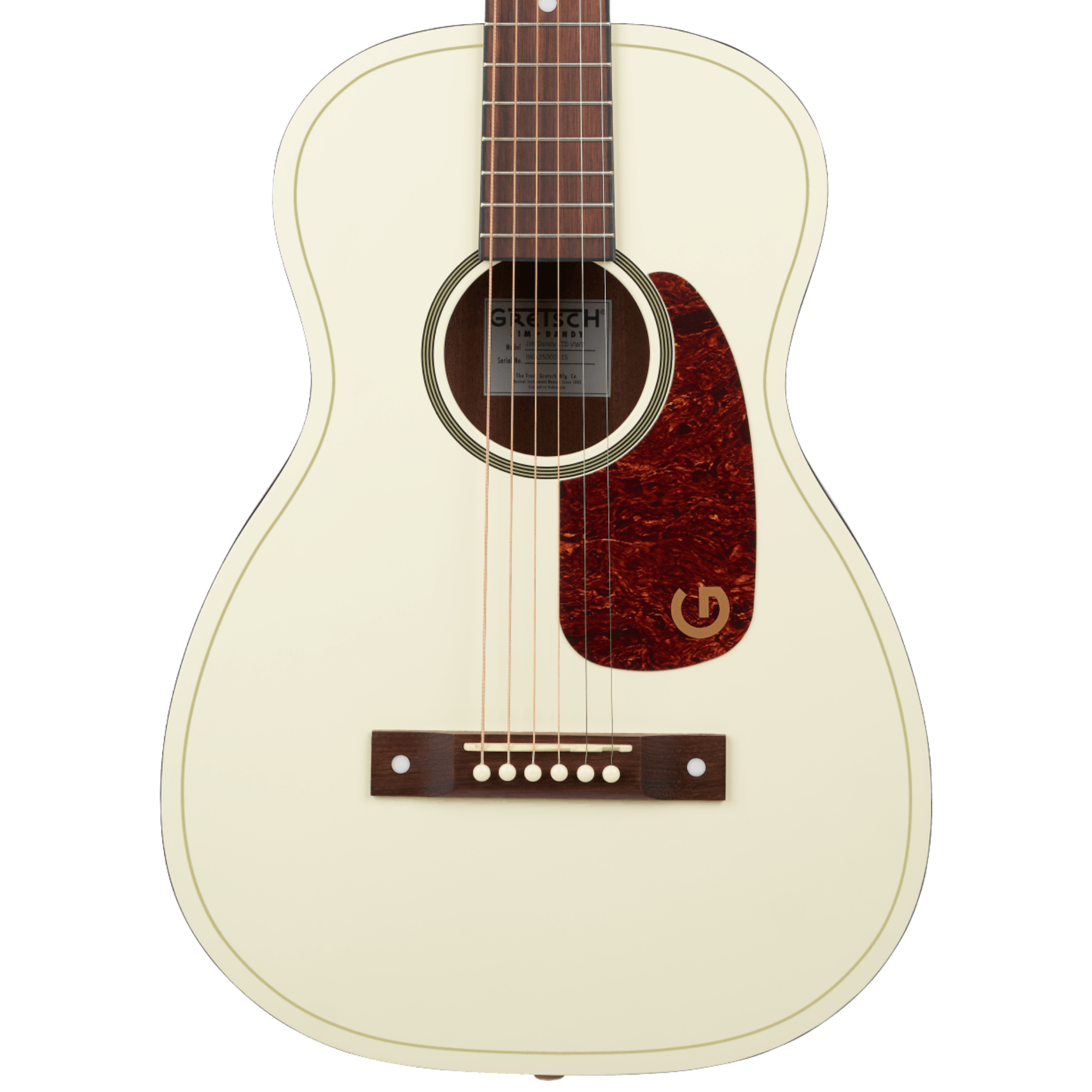 Gretsch LTD Jim Dandy Parlor Acoustic Guitar, Vintage White