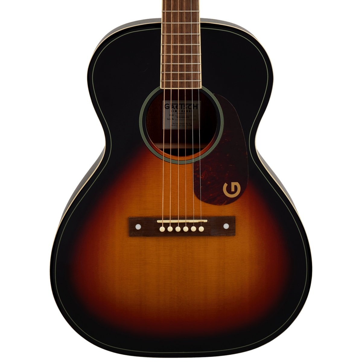 Gretsch Jim Dandy Concert LTD Solid Top Acoustic Guitar, Walnut Fingerboard, Heritage Burst