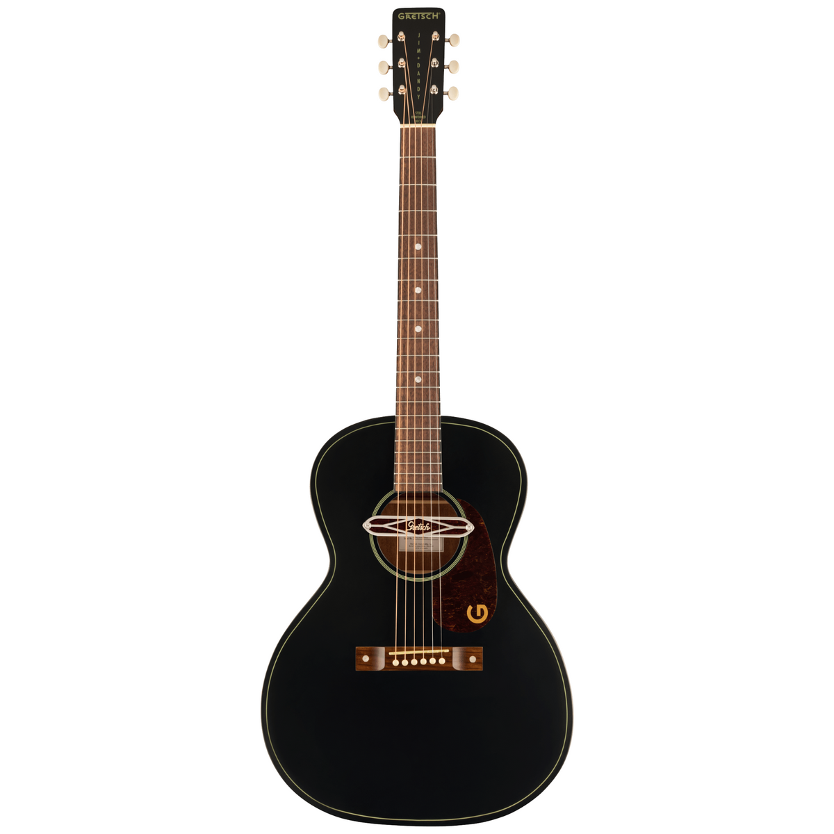 Gretsch Deltoluxe Concert Acoustic Guitar, Walnut Fingerboard, Black Top