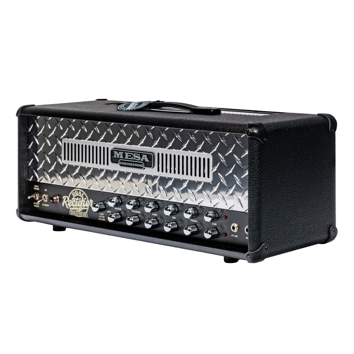 Mesa Boogie 90s Dual Rectifier Standard Guitar Amplifier Head, Black Bronco
