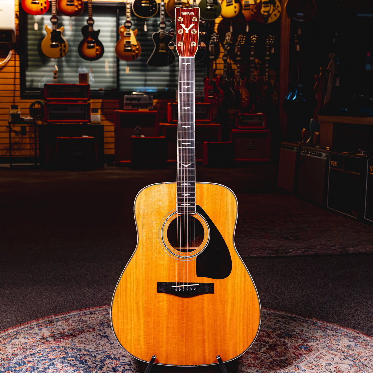 1980s Yamaha FG460S Acoustic Guitar, Rosewood Fingerboard, Natural w/ OHSC - Used