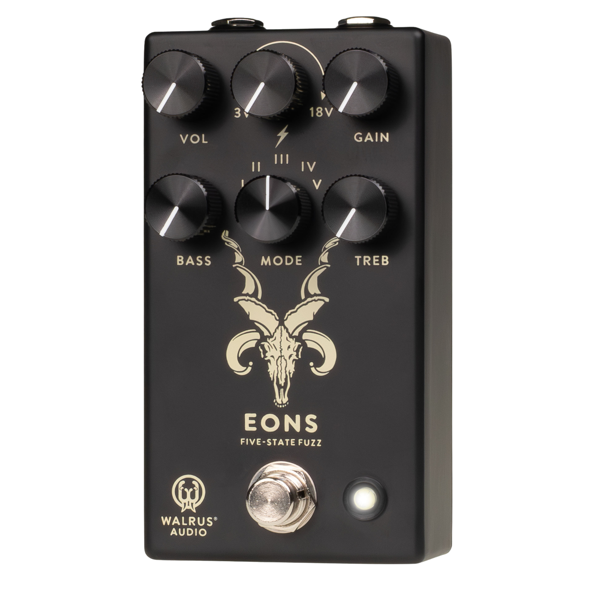 Walrus Audio Eons Five-State Fuzz Effect Pedal, Black