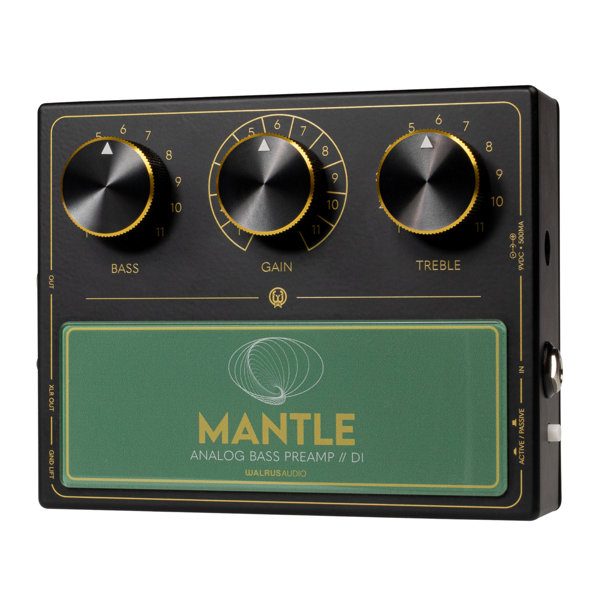 Walrus Audio Mantle Analog Bass Preamp/DI, Black
