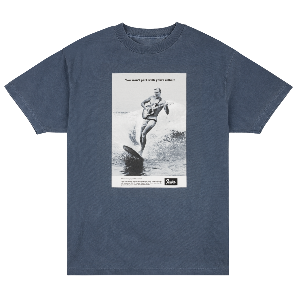 Fender Vintage Ad Surfer T-Shirt, Ocean, Extra Large
