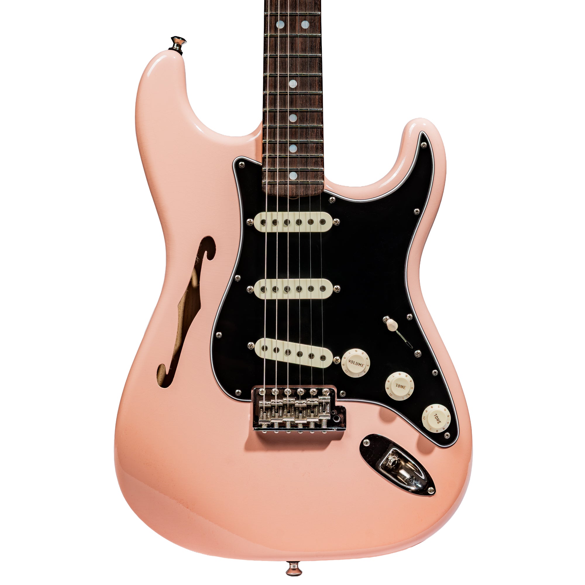 Fender Custom Shop Postmodern Thinline Stratocaster, Aged Shell Pink